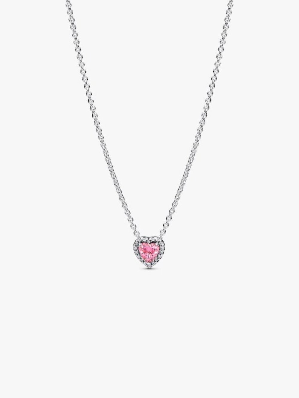 Pandora Pink Elevated Heart Necklace